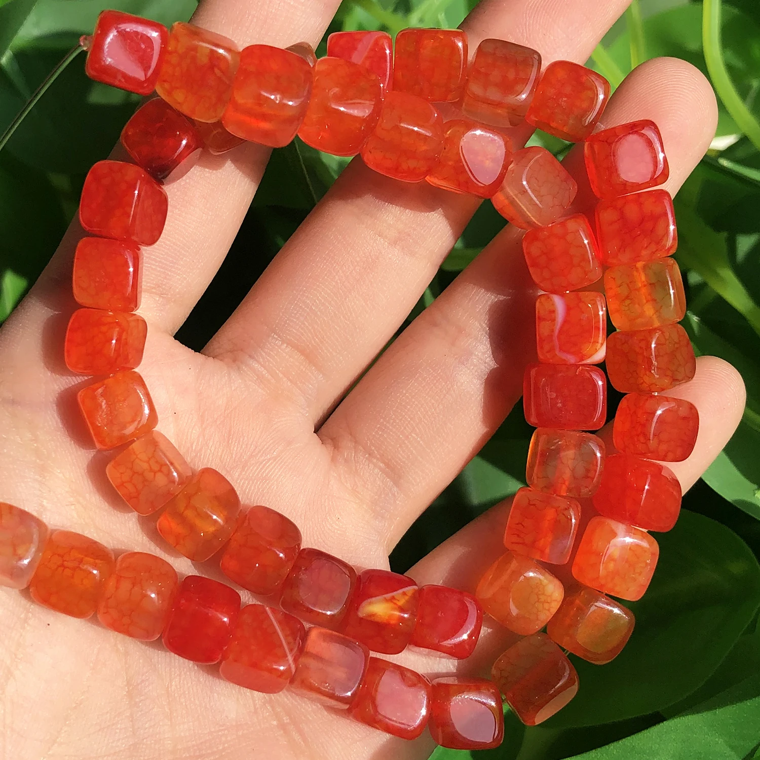Orange Cracked Agate