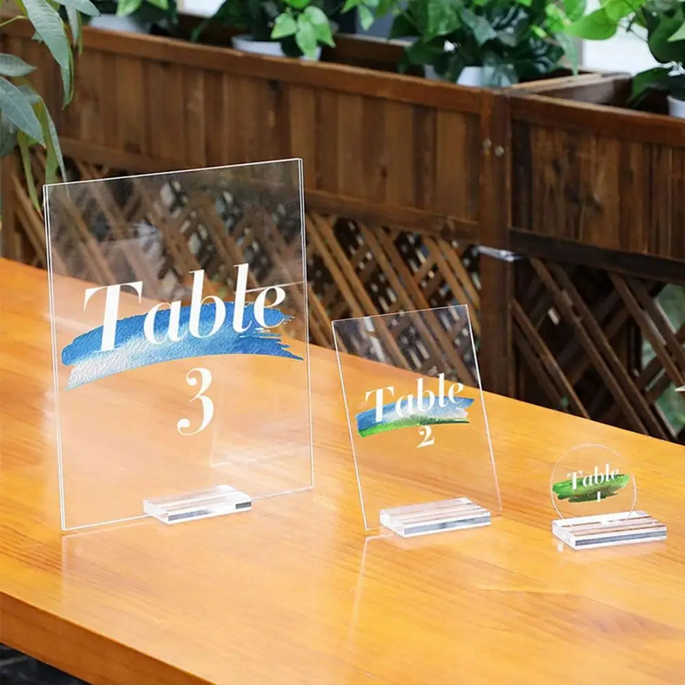Acrylic Sign and Table Numbers Holder Display Stand for Wedding