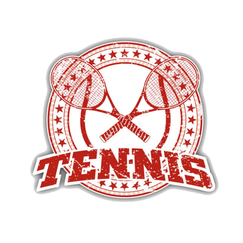 Personality Tennis Grunge Rubber Label Stamp Motorcycle Bumper Trunk Laptop Rear Windshield Car Sticker PVC13x11cm |