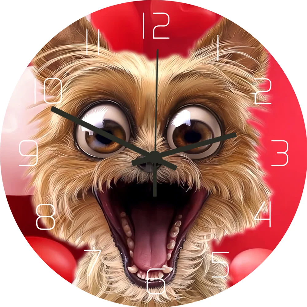 Fun Animal Frameless DIY Wall Hanging Clock Cat Tiger Leopard Frog Mute Acrylic Wall Clocks Home Living Room Office Wall Decor 3