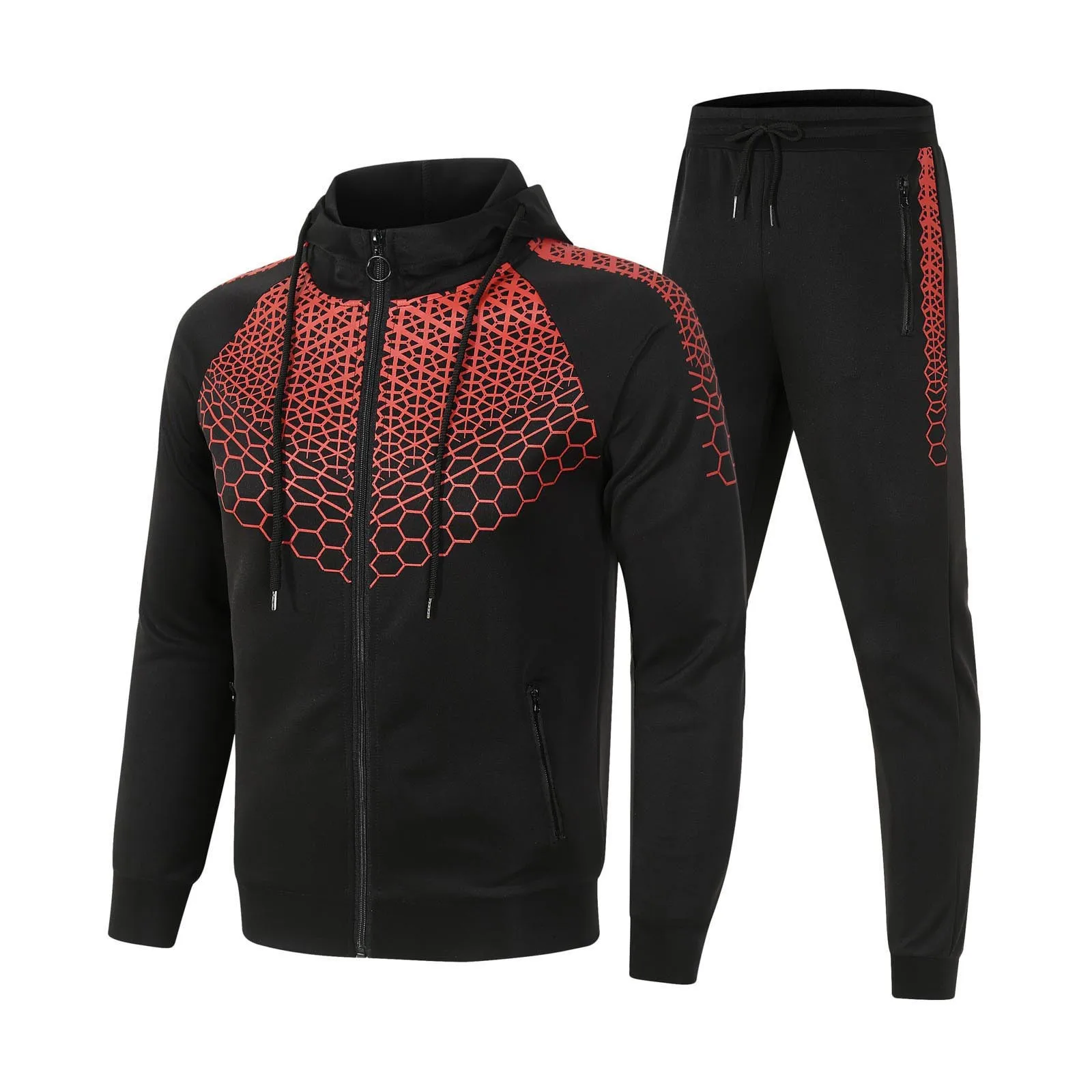 Solid Color Tracksuit Mens Jacket Coat And Trousers New In Hoodies & Sweatshirts Korean Long Sleeve Jump Trousers Sweatsuits