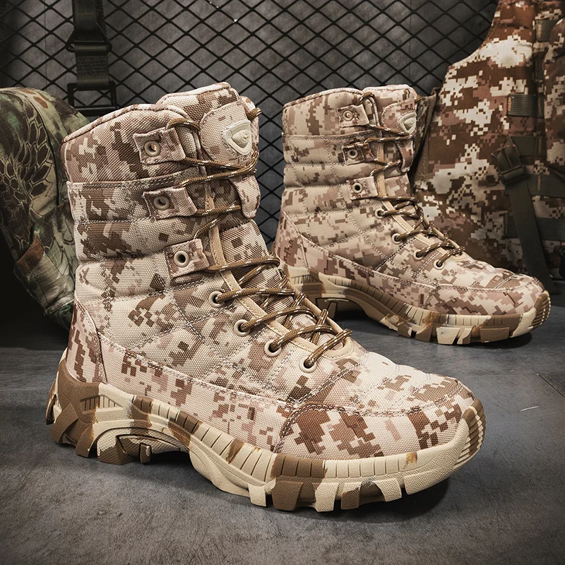 Cross-Border Outdoor Special Forces Combat Boots Camouflage Military Boots