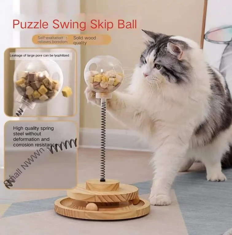 Cat Leaking Food Ball Interactive Food Dispenser Cat Toy Interactive