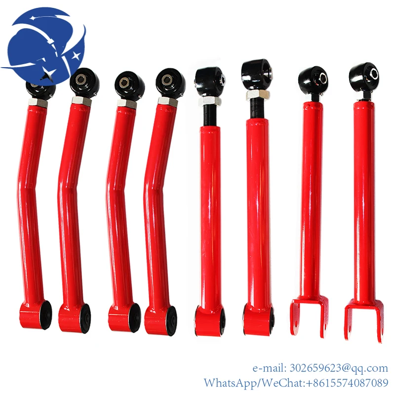 

yyhcF&R Upper&Lower Adj. Control Arm fit for 2007-2018 Jeep Wrangl*er 4WD/2WD 8PC