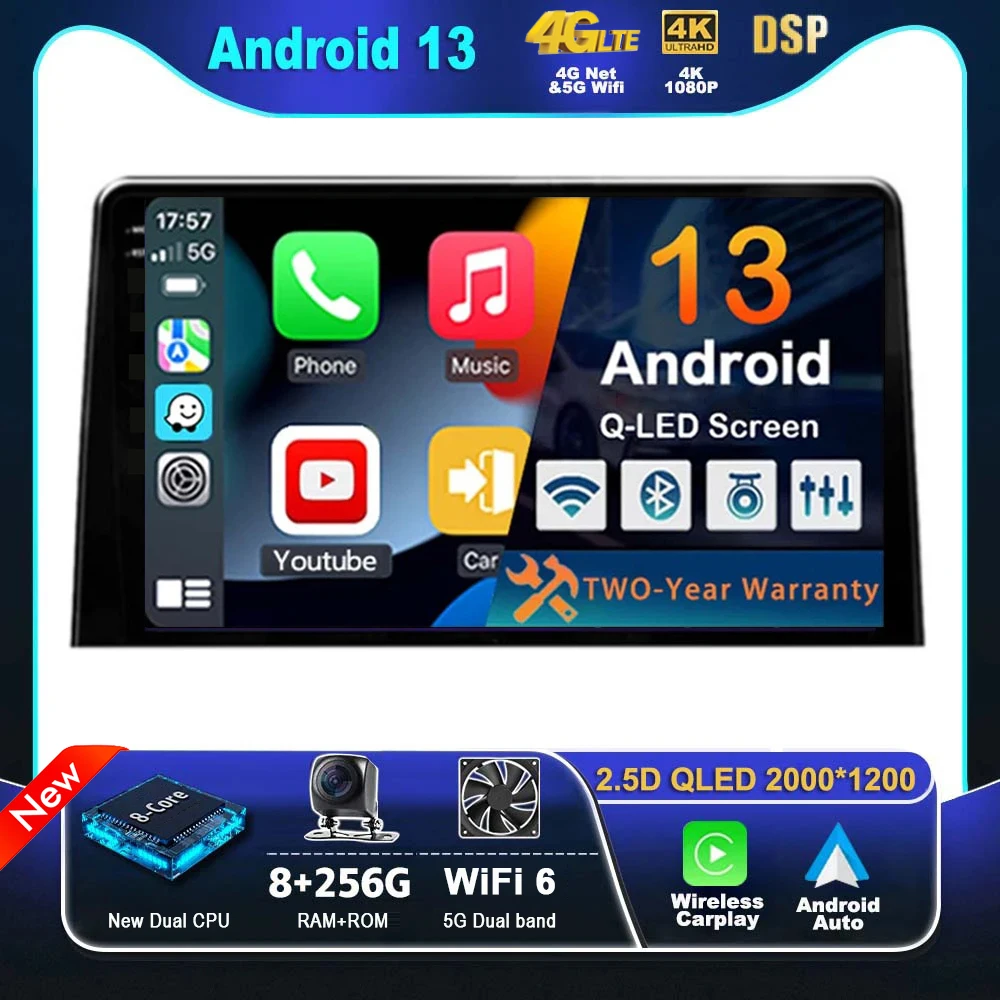 Android 13 Per Citroen Berlingo 2019 Peugeot Partner Per Peugeot Rifter Per Opel Combo Autoradio Lettore Multimediale Stereo Gps 4G