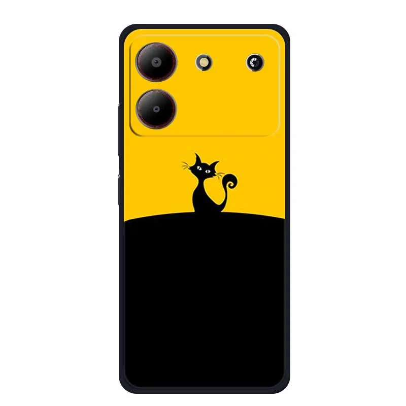 Luxury 6.6 TPU Soft Silicone Back Cover with Floral Cartoon Design