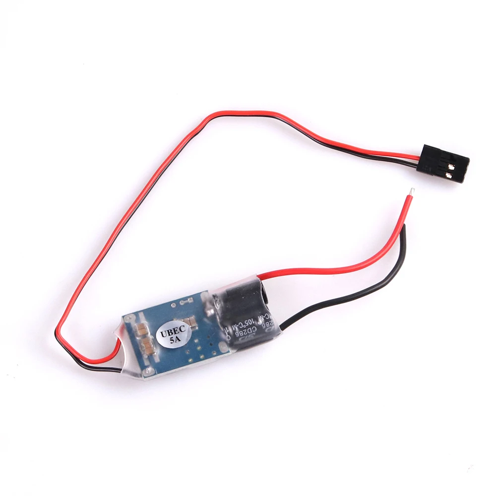 Régulateur de tension UBEC pour RC drone, emballage d'origine avec spécifications techniques.
