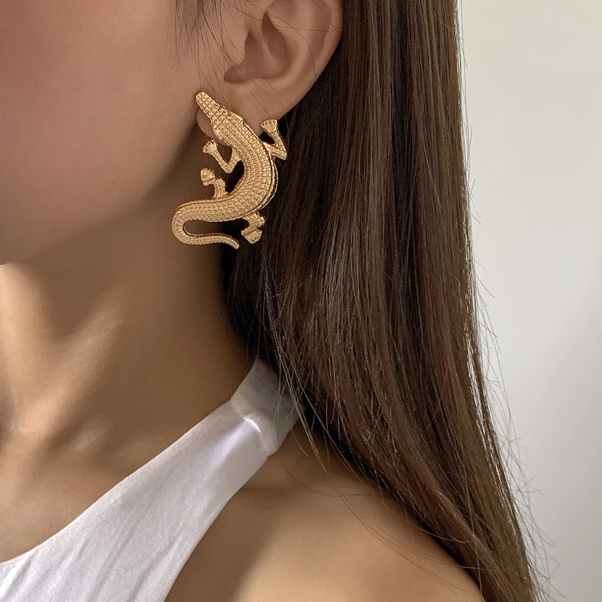 Joyería de moda pendientes de cocodrilo exagerados 2022 nuevo diseño de  moda Hip Hop pendientes de gota de Metal para mujeres accesorios finos| | -  AliExpress