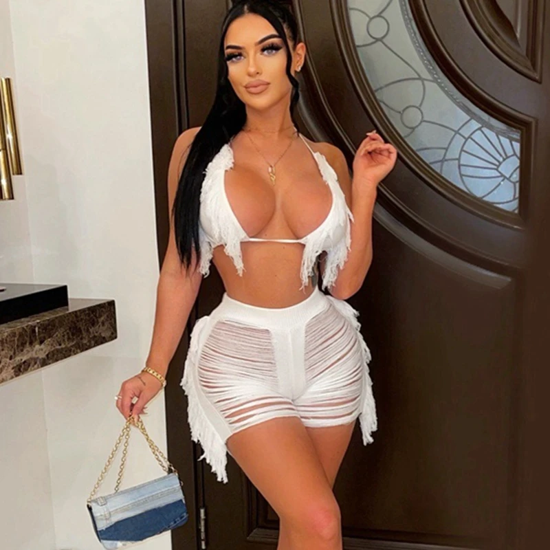 

Пляжная накидка вязаная женская, с кисточками, прозрачная, сетчатая