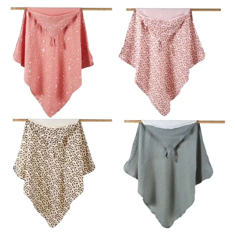 

L5YF Infants Baby Hooded Towel Bath Robe Children's Poncho Bath Towel Shower Wrap