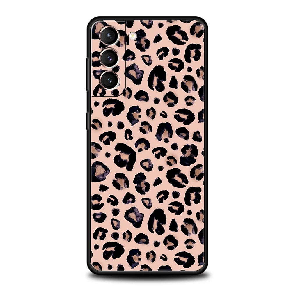 Leopard Print Silicone Phone Case Cover