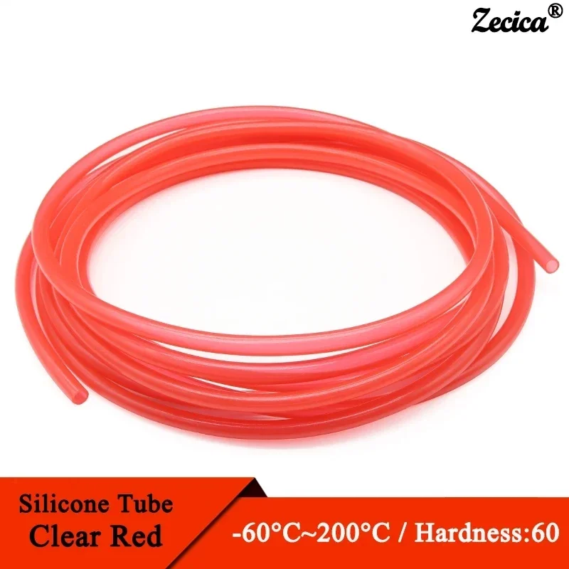 цена 1/5/10M Food Grade Clear Red Silicone Rubber Hose 3x5mm 4x6mm 5x7mm 6x8mm 10x14mm Flexible Nontoxic Silicone Tube