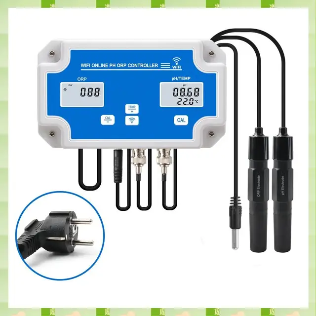 2025 W2839 3-In-1 Wifi Water Quality Detector PH/ORP/TEMP Electrode BNC Type Probe For Aquarium Hydroponics Monitor,W2839 3-In-1 3