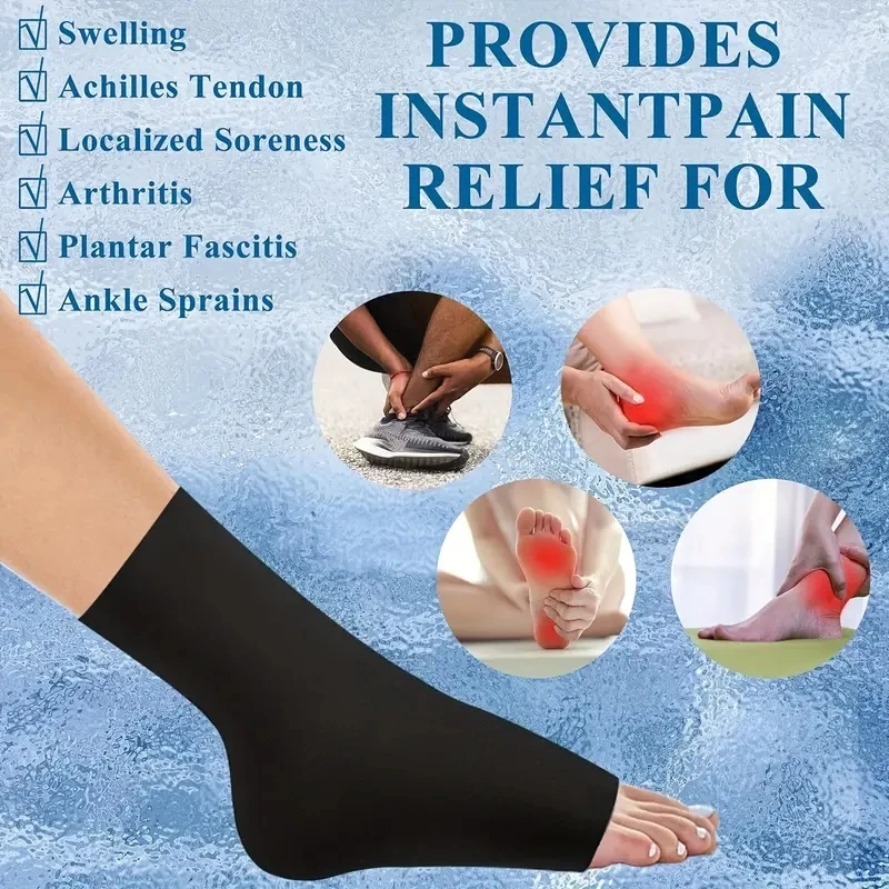 Reusable Gel Ice Pack For Feet Hot & Cold Therapy Ideal For Achilles Tendonitis Plantar Fasciitis And Swelling Relief gel ice pack