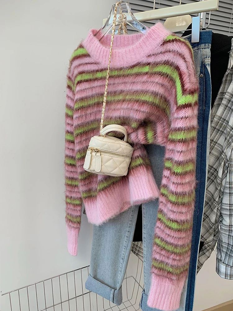 ニット・セーター IONSEOUL Mohair Striped Knit S7aaf247de8f04fcb85edb78eaff1b