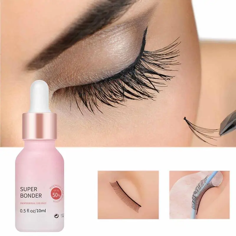 10ml/15ml Lash Bonder For Eyelash Extensions Lash Sealant Longer Retention Can Wash Face Free Help Glue Bond Better Quick Drying
