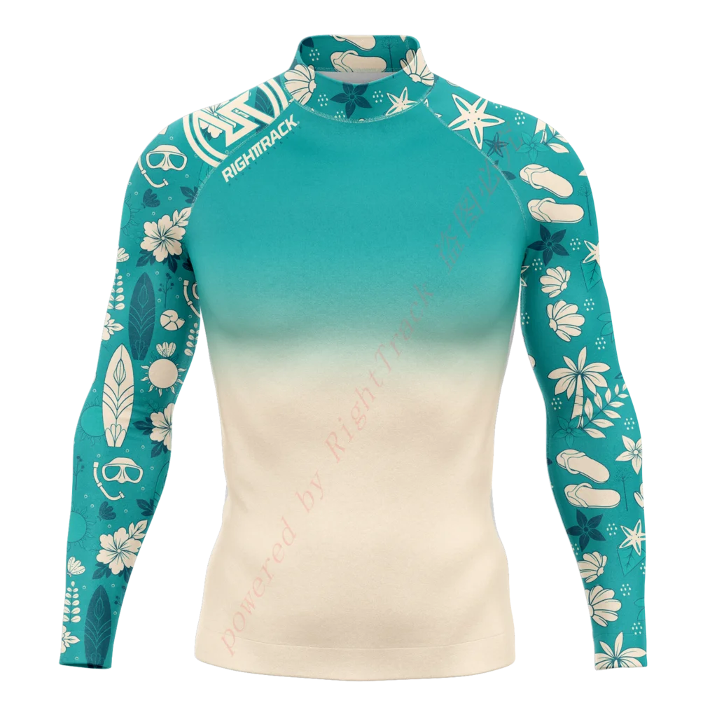 Rashguard Long Sleeve Surfing Shirts for Men sports shirt