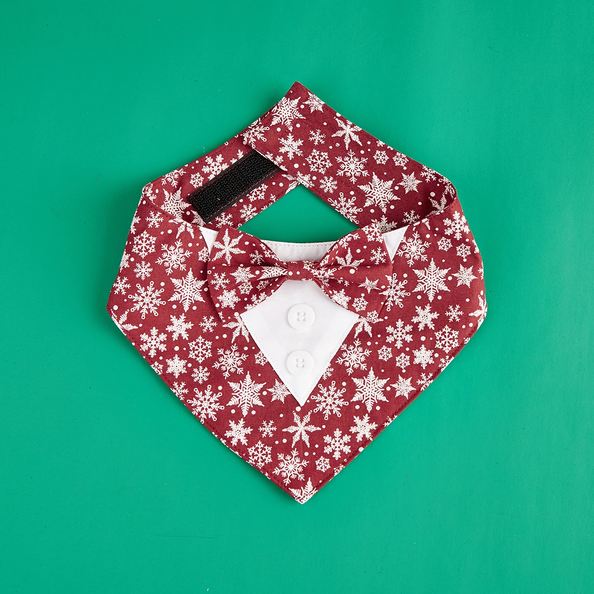 Sucado Welpenhalsband, Haustier, leichter Kragen, Smokinganzug, Weihnachtsmann-Aufdruck, Weihnachtsbandanas für Hunde, Neujahr, Urlaub, Cosplay, Schal – Detail 7