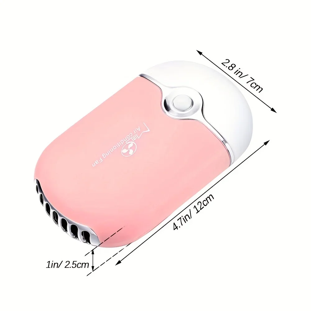 Eyelash Fan Hair Dryer Mini Small Fan Rechargeable Planting False Eyelash Dryer Beauty Neck Fan Rounded Corners Without Leaves 5