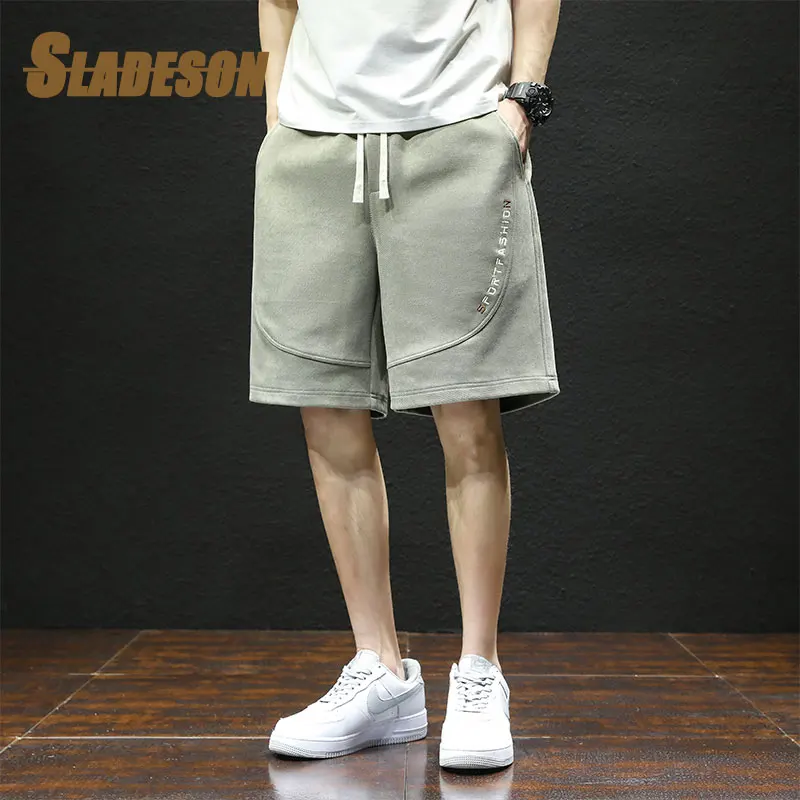 

Sladeson 2023 Summer New -5° Ice Silk Shorts Men Harajuku Casual Loose Sports Fashion Jogger Men's Shorts Male Large Size M-8XL