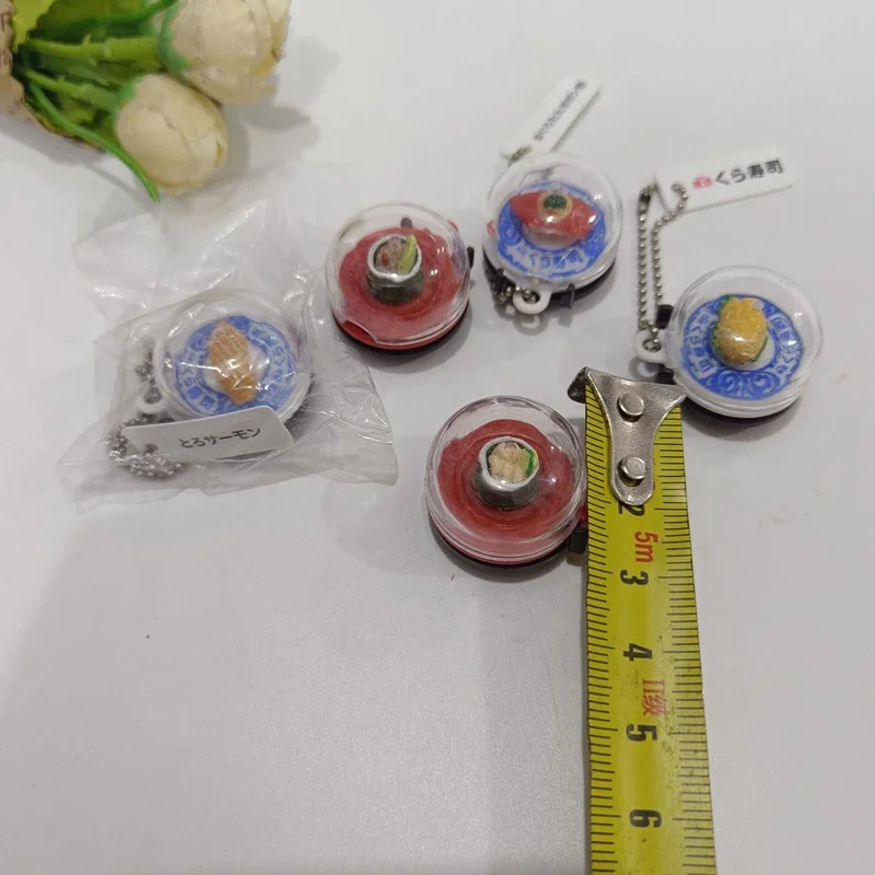 

4Pcs Mini Miniature Japanese Food Sushi Rice Roll Figure Keychain Model Collection Dollhouse Decor Pretend Kitchen Toy Accessory