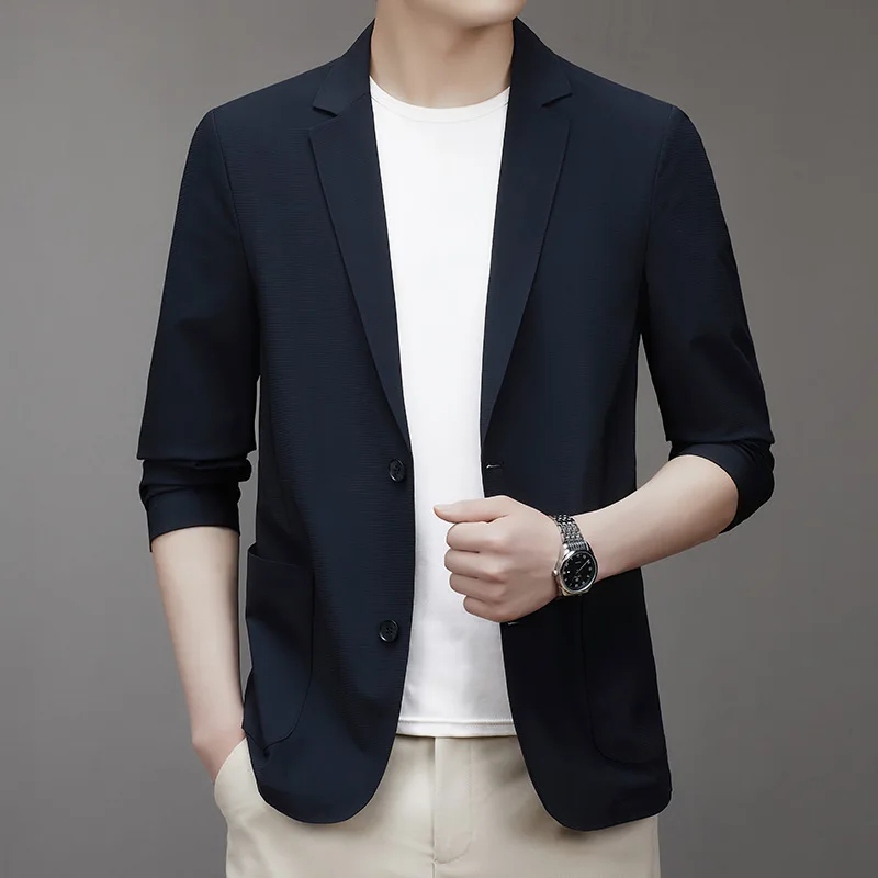 

L-Black suit male groom wedding dress business is decorated suit jacket