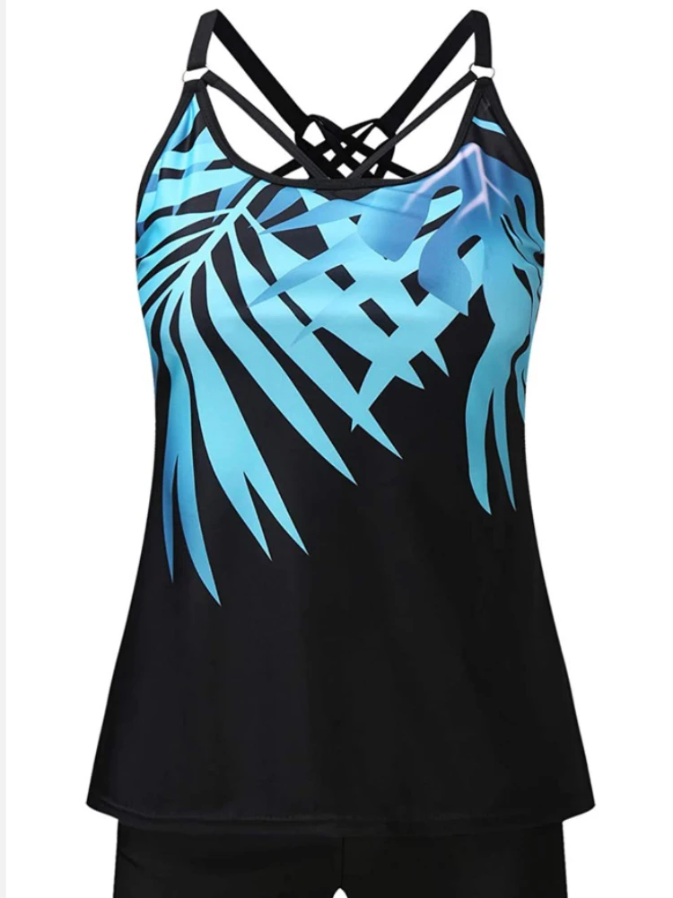 New Large Size 7XL 8XL Tankini Swimsuits Women Plus Size Swimwear Two Pieces Set Large Bikini Swimdress Bathing Suit Beach Wear