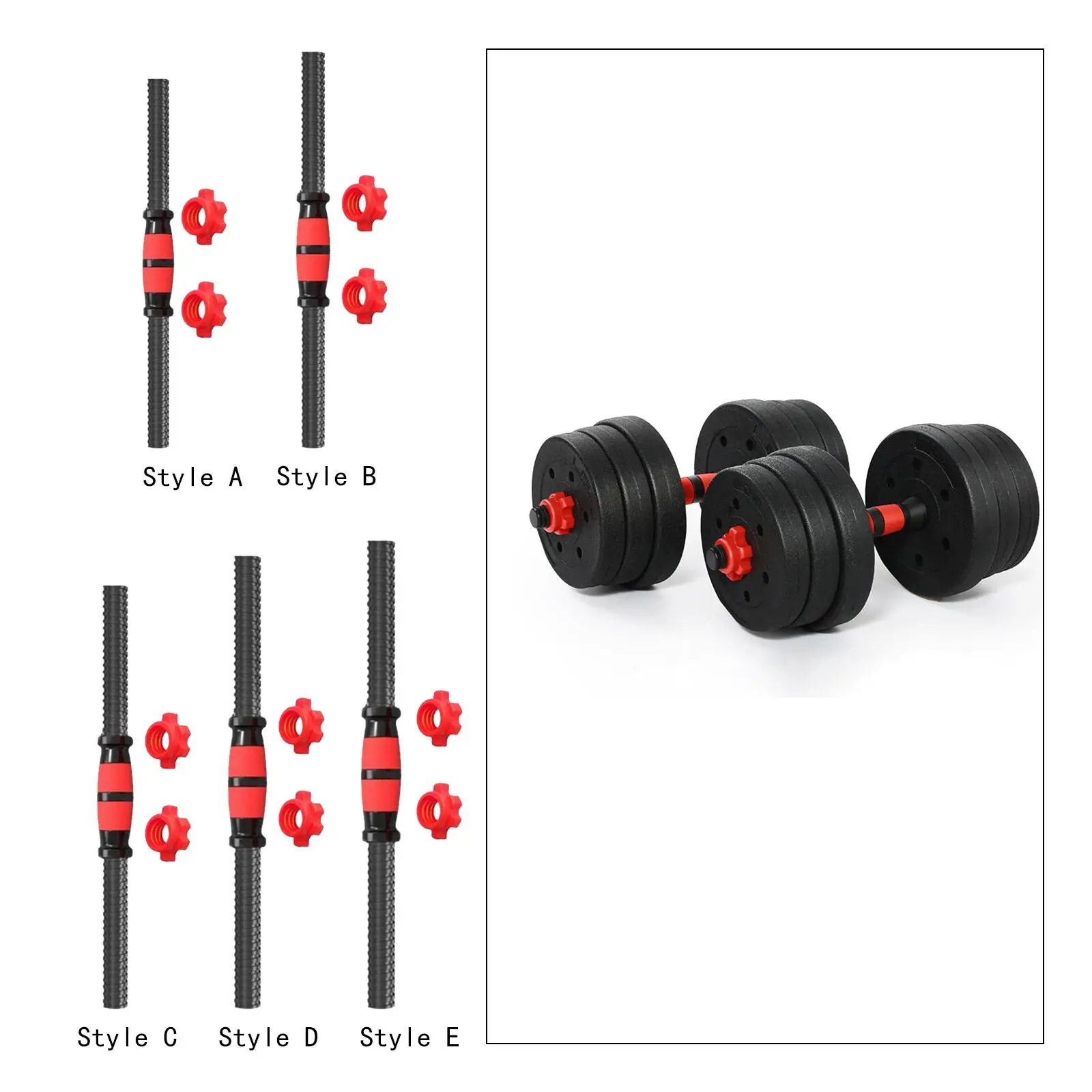 Dumbbell Set with Buckle and Non-Slip Grip for Home and Office Training