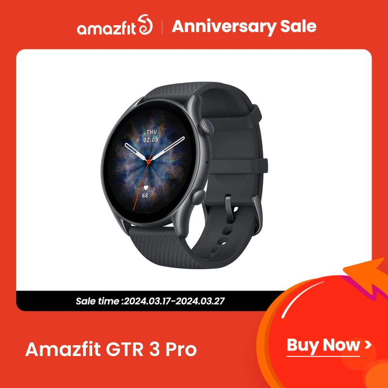 Amazfit GTR 3 Pro GTR3 Pro GTR-3 Pro 46mm Smartwatch AMOLED Display Zepp OS App 12-day Battery Life Watch  150+Sports Modes