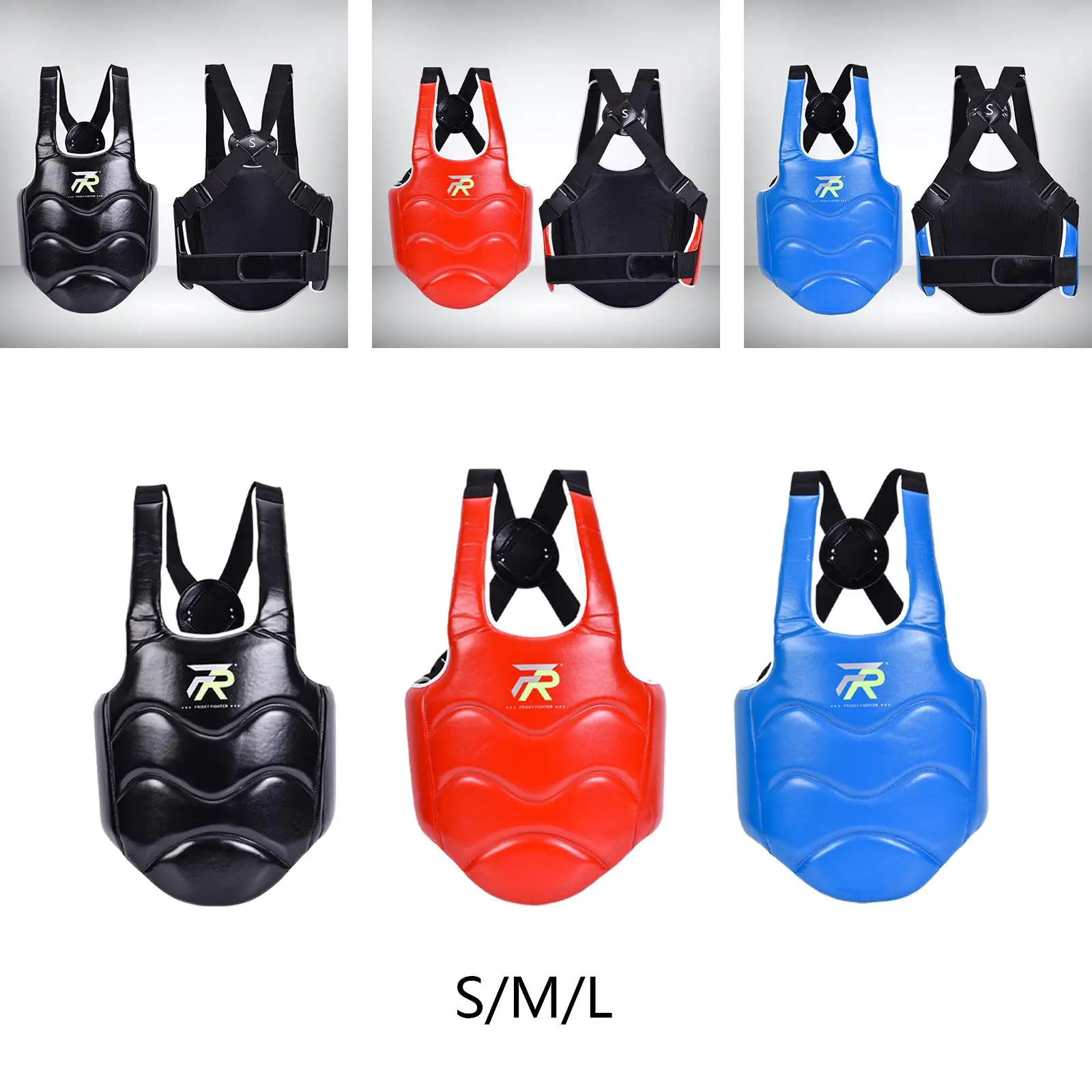 Karate Chest Guard Protection Pad Adults Kids Body Protector for Sparring Training Kickboxing Muay Thai Sanda Heavy Punching