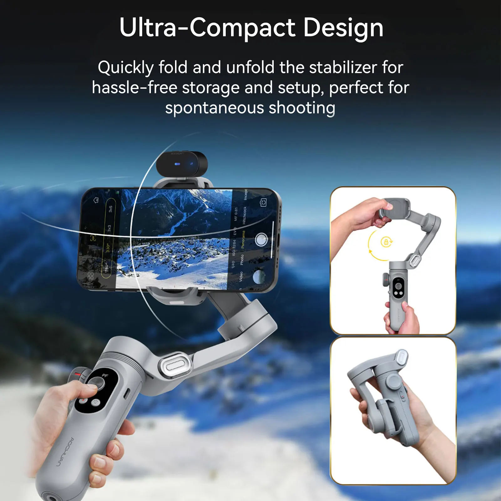 AOCHUAN ジンバルスタビライザー スマートフォン用 顔/物体トラッキング Amazon.com: AOCHUAN Gimbal Stabilizer for Smartphone with