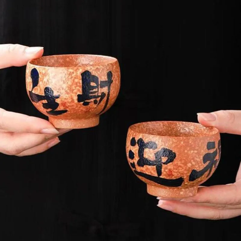 Chinese Style Retro Tea Tureen Flint Red Color Sancai Gaiwan Ceramic Crafts Kungfu Tea Bowl Cup Kitchen Drinkware