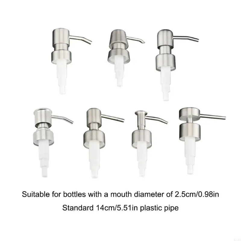 920L Stainless Steel Soap Dispenser Head Replacement Lotion Dispenser Press Head for Bathroom and Kitchen Liquid Bottles