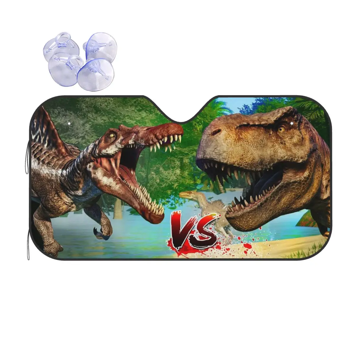 

Dinsaur Ancient Animal Jurassic Park Folding Windshield Sunshade 70x130cm Foils Sunshade Visor Blinds