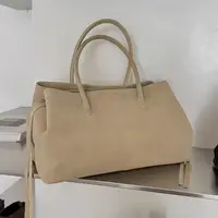 Sac à main de luxe multicouche en cuir de vache pour femmes, fourre-tout de grande capacité en daim abricot de haute qualité pour les déplacements, hiver 2
