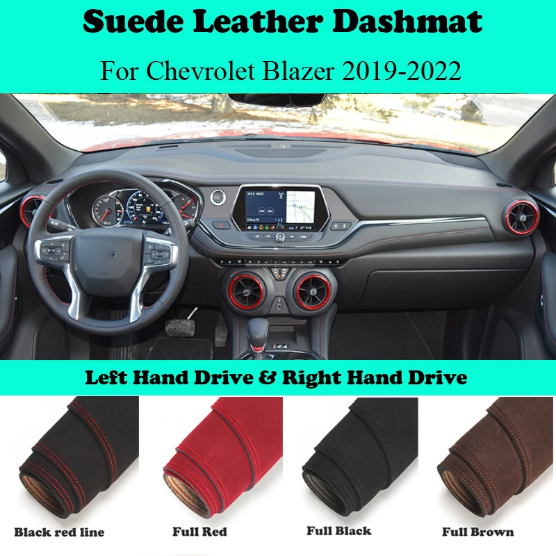 

Ornaments Car-styling Suede Leather Dashmat Dashboard Cover Dash Mat Anti-dirty For Chevrolet Blazer 2019 2020 2021 2022