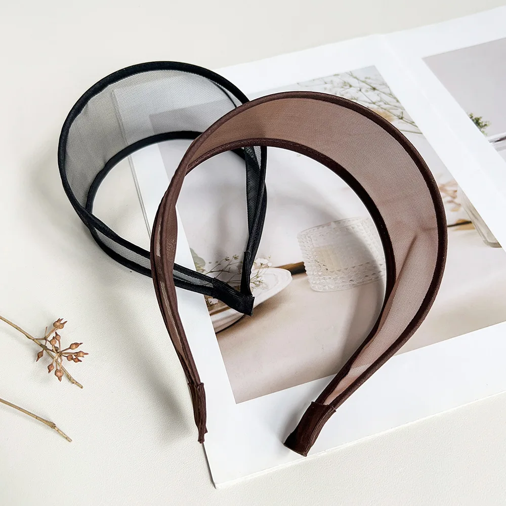 Breathable Hollow Wide Headband - Trendy Solid Color Hair Accessory