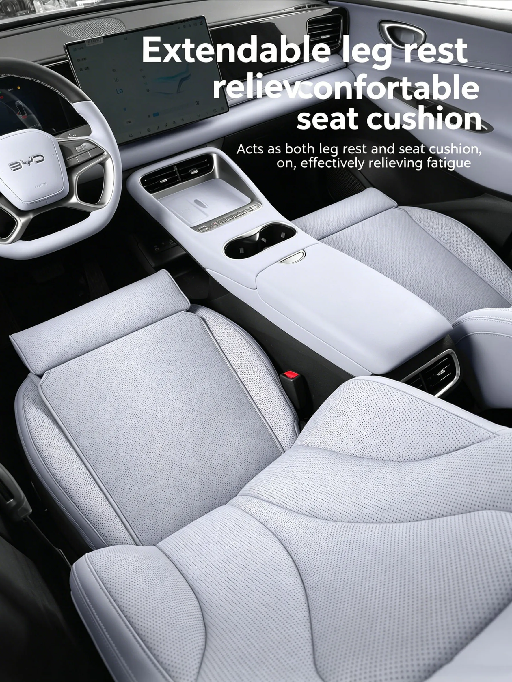 BYD 씰 06 DM-I/EV 차량용 시트 레그레스트 오리지널 모델 확장형 가죽 쿠션 커버 개조 제품 액세서리