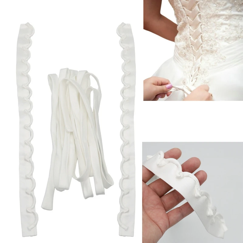 white christmas dresses BETHANY / Straight Neckline Wedding Dress with Basque Waist main image 1