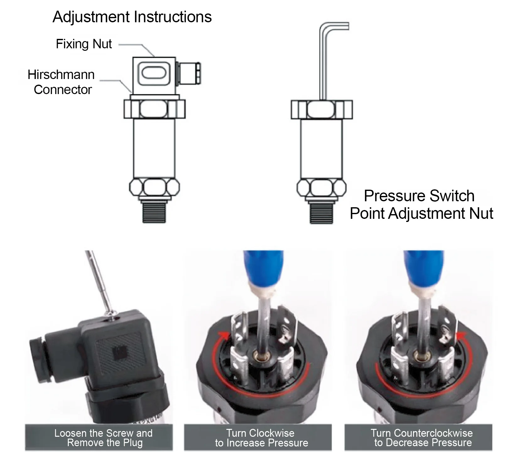 Adjustable Mechanical Pressure Switch Hydraulic Oil Water Pump Air Compressor St
