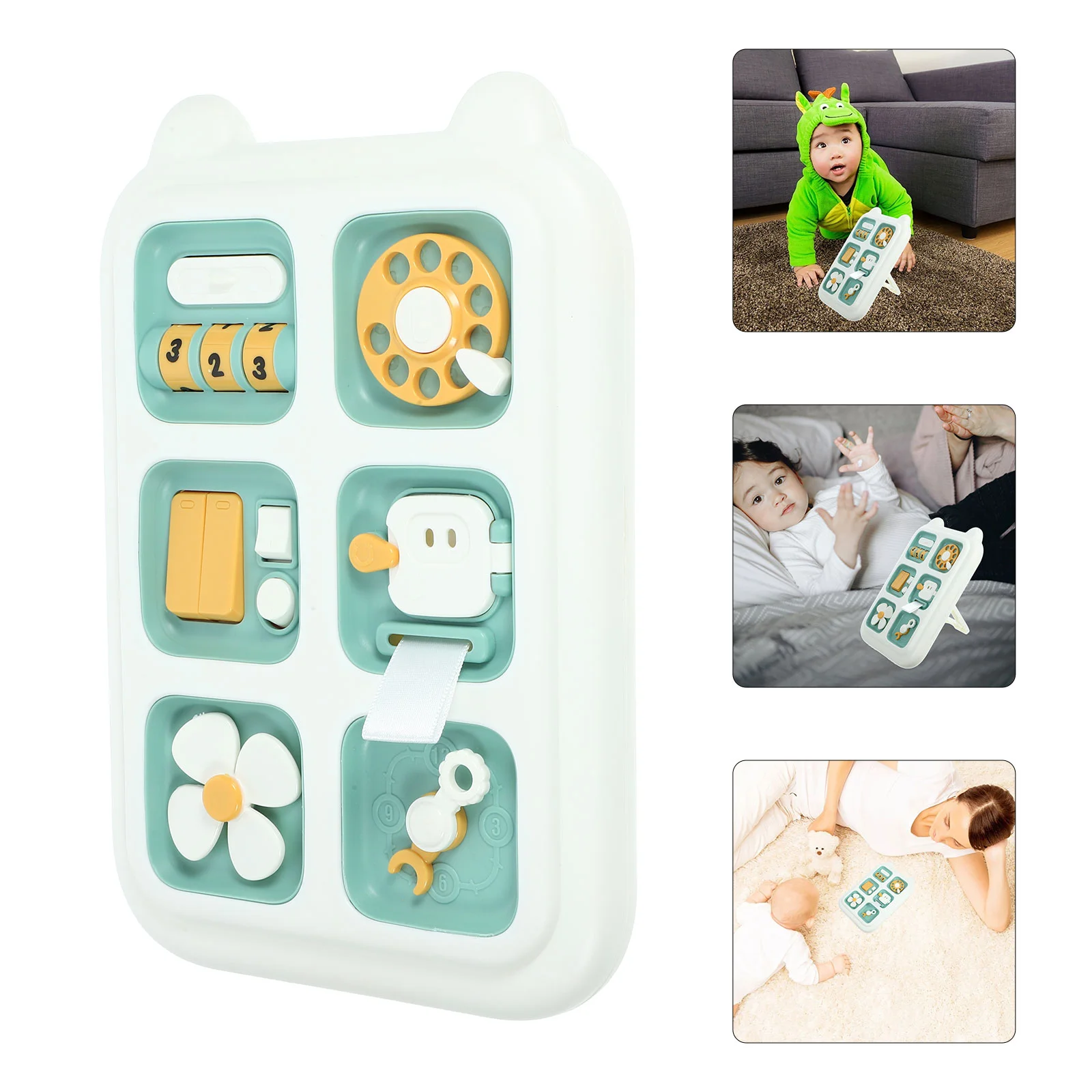

Busy Board Toy Green Early Education Plaything Sensory Educational Montessori Pp Children’s