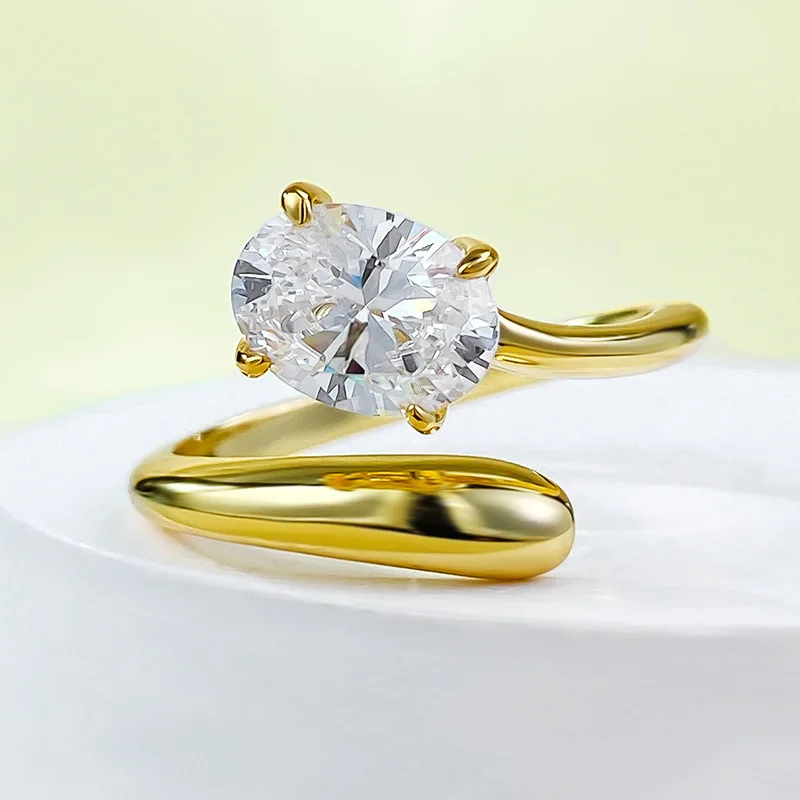 

Новое прохладное кольцо в европейском и американском Instagram из серебра пробы с овальным отверстием, простое кольцо, свадебные ювелирные изделия для международной торговли