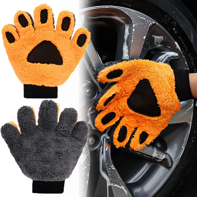 Car Wash Glove Wool Soft Polish Cleaning Brush Tools For Toyota Gazoo  Racing Corolla Yaris Aygo Prius CHR Camry Auris Avensis - AliExpress