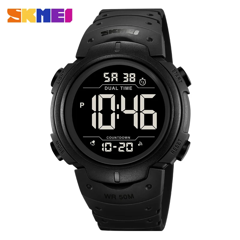 SKMEI 2304 Sport Calendar Big Dial Mens Wristwatches Military Waterproof Digital Watch for Men Countdown Clock 1560 Reloj Hombre
