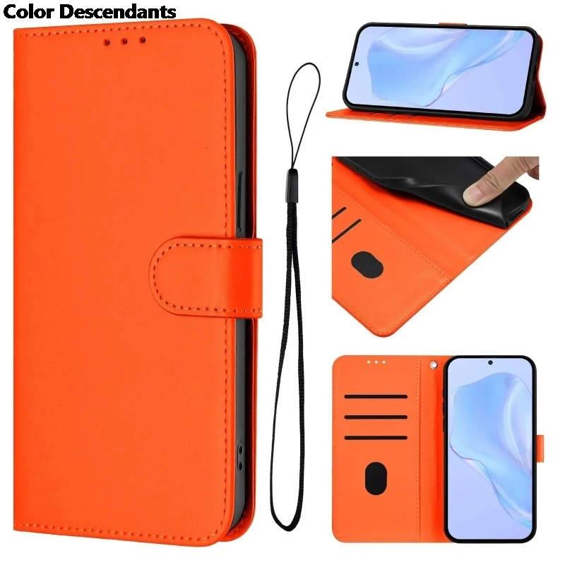 Premium PU Leather Flip Phone Case with Holder and Wallet Cover