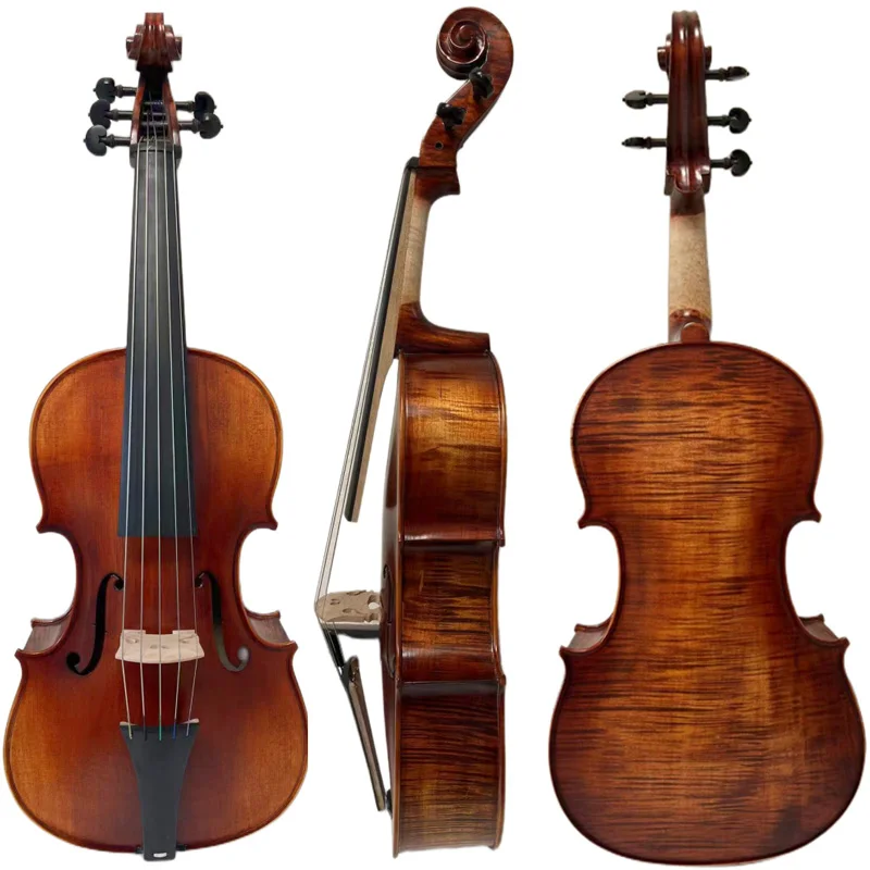 

Higher rib 5 string viola 18" sideling frets viola,big resonant sound