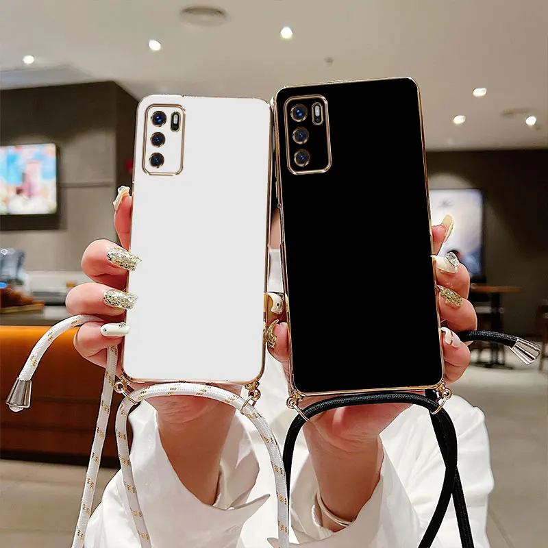 Stylish Plating Lanyard Phone Case with Enhanced Protection