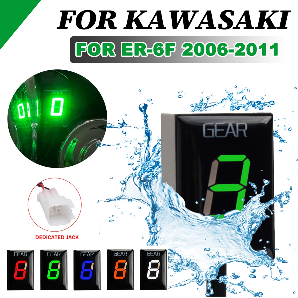 1-6 Gear Indicator Motorcycle Accessories Gear Display Digital Meter For Kawasaki ER-6F ER6F ER 6F 2006 2007 2008 2009 2010 2011