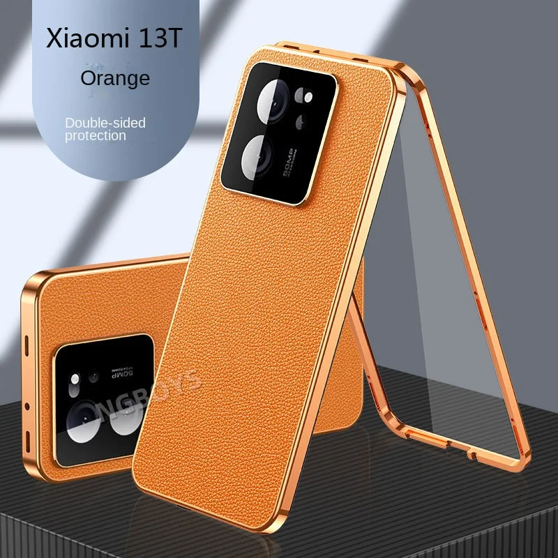 Per Xiaomi 13T 5G Custodia 360 Full Protection Body Cover Anteriore In Vetro Trasparente Cover Rigida Posteriore Custodia In Pelle Pu Per Xiaomi Mi 13