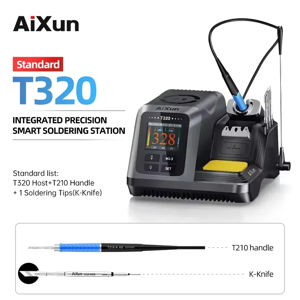 AIXUN T320 Soldering Station T245 C210 Soldering Handle Tip 200W 2S Heating Solder Paste For Mobile Phone Repair Welding Machine 6
